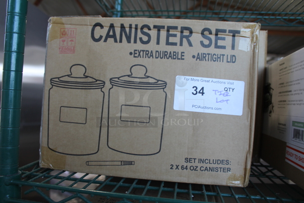 ALL ONE MONEY! Tier Lot of Various BRAND NEW SCRATCH AND DENT! Items Including Canister Set, Square Drinking Glass Sets, Le'raze Can Glasses - Image 2 of 6