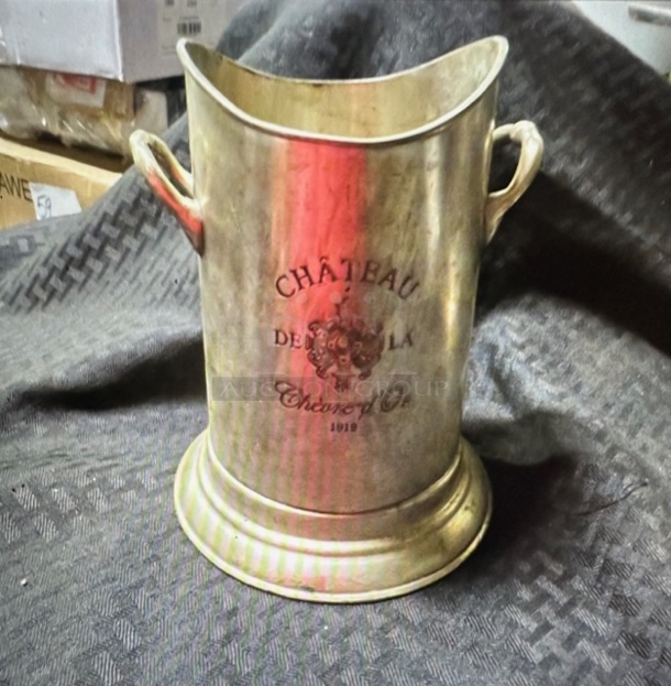 One Silver Look Zodax Vintage Look Wine Holder.  - Image 1 of 2