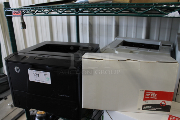 HP LaserJet Pro 400 Metal Countertop Printer w/ Toner Cartridge