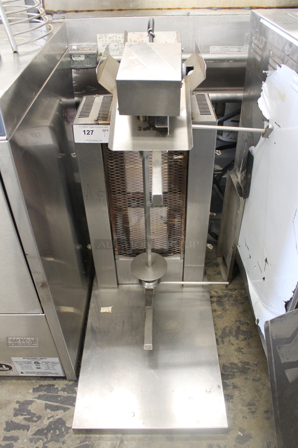 Inoksan PDG102MN Stainless Steel Commercial Countertop Natural Gas Powered Vertical Charbroiler. 20,478 BTU. - Image 1 of 5