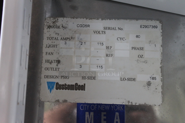 BRAND NEW SCRATCH AND DENT! CustomCool CGD5R Stainless Steel Commercial Floor Style Deli Display Case Merchandiser. 115 Volts, 1 Phase. Does Not Come w/ Remote Compressor. - Image 9 of 11