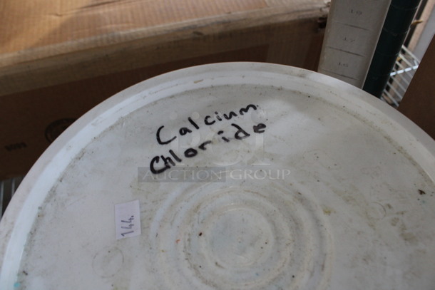 2 White Poly Bins of Calcium Chloride Pellets. 12x12x11, 9.5x9.5x10. 2 Times Your Bid! - Image 4 of 4