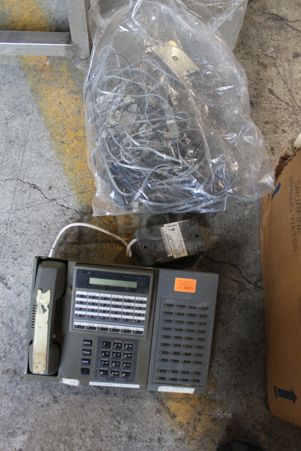 ALL ONE MONEY! Lot of 19 Items Including Corded Phone, Telephones w/ Cords but No Base and Wires