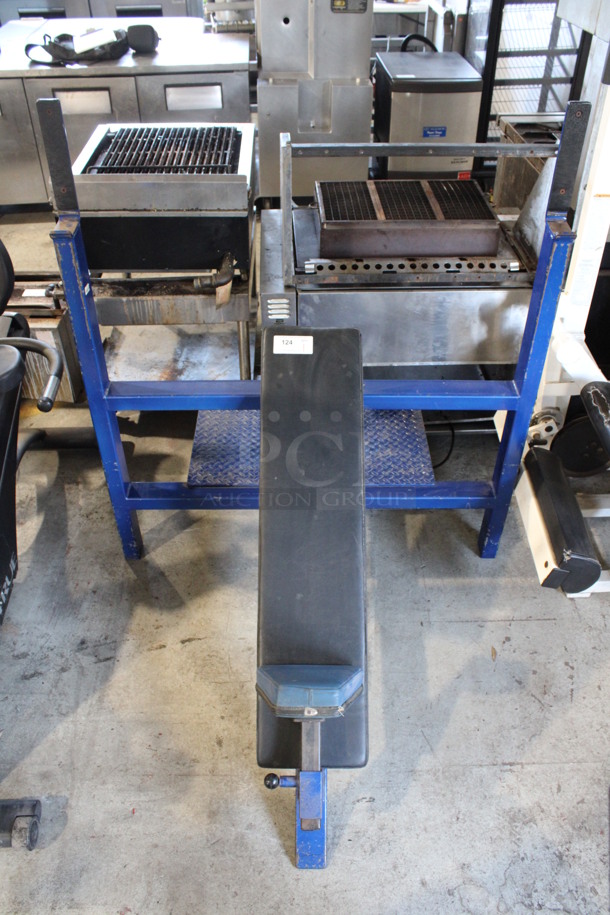 Blue Metal Incline Weight Bench Press. 48x60x56