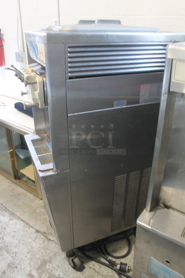 Taylor 794-33 Stainless Steel Commercial Floor Style Air Cooled 2 Flavor w/ Twist Soft Serve Ice Cream Machine on Commercial Casters. 208-230 Volts, 3 Phase. - Image 3 of 7