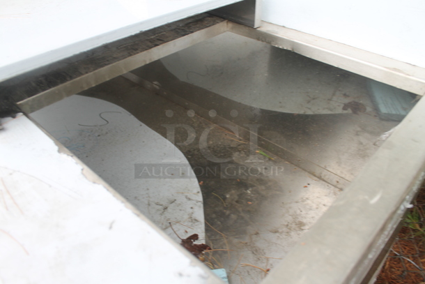 BRAND NEW SCRATCH AND DENT! Stainless Steel Commercial Counter w/ Cut Out, Back Splash, Under Shelves and Door.  - Image 4 of 6