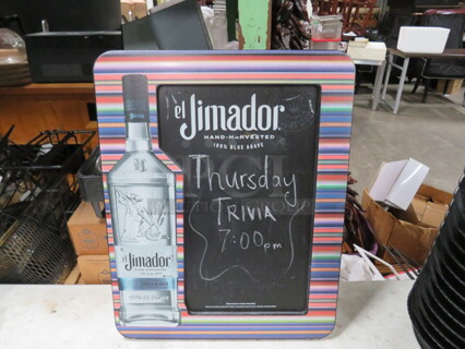One El Jimador Framed Chalkboard. 16X20