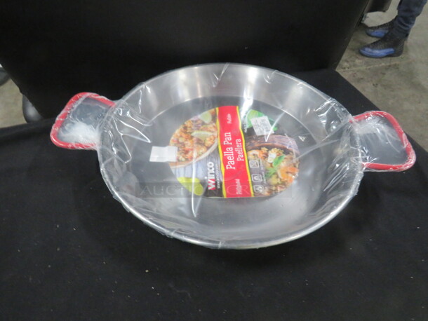 One NEW Winco 11 Inch Paella Pan. #CSPP-11 - Image 1 of 2