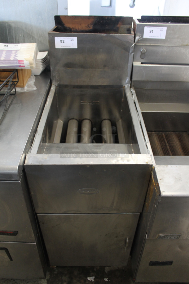 Dean Stainless Steel Commercial Floor Style Natural Gas Powered Deep Fat Fryer. 