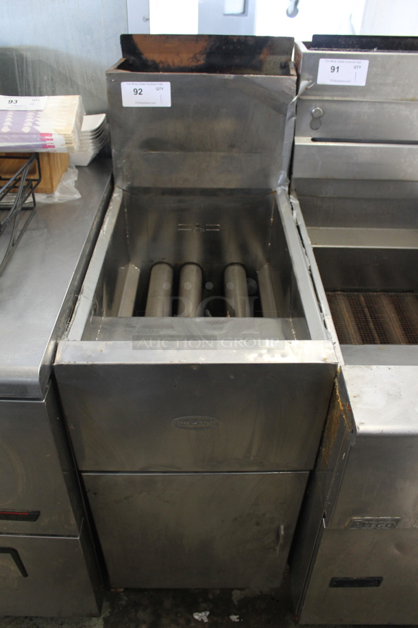 Dean Stainless Steel Commercial Floor Style Natural Gas Powered Deep Fat Fryer.  - Image 1 of 7