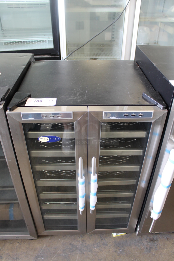 BRAND NEW SCRATCH AND DENT! Whynter WC-321DD 32 Bottle Dual Temperature Zone Freestanding Wine Cooler Merchandiser. 115 Volts, 1 Phase. Tested and Working! - Image 1 of 5