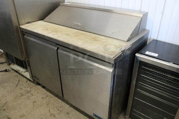 Centaur Model CST-48-HC Stainless Steel Commercial Sandwich Salad Prep Table Bain Marie Mega Top on Commercial Casters. 115 Volts, 1 Phase. 48x30x44. Tested and Working! - Image 2 of 7