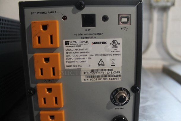 2 Powervar ABCEG251-11 Power Conditioners. 120 Volts, 1 Phase. 2 Times Your Bid! - Image 5 of 5