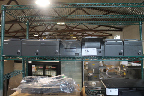 ALL ONE MONEY! Tier Lot of 7 Receipt Printers Including Epson M267E