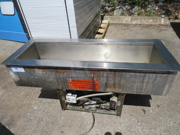 One SS Duke Refrigerated Drop In Cold Well With Drain. Model# ADI-2MDSL-M. 115 Volt. 48X18X23. $4098.60 - Image 1 of 2