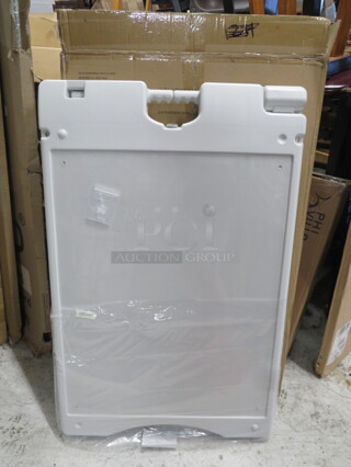 One NEW 22X28 Poly Folding Sidewalk Sign.