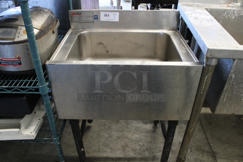 Eagle Stainless Steel Commercial Single Bay Ice Bin w/ Back Splash. 24x18x33.5