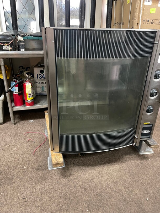 Clean! Hobart HR7 Electric Single Commercial Oven Chicken Rotisserie Curved Glass 220 Volt 1 Phase NSF 