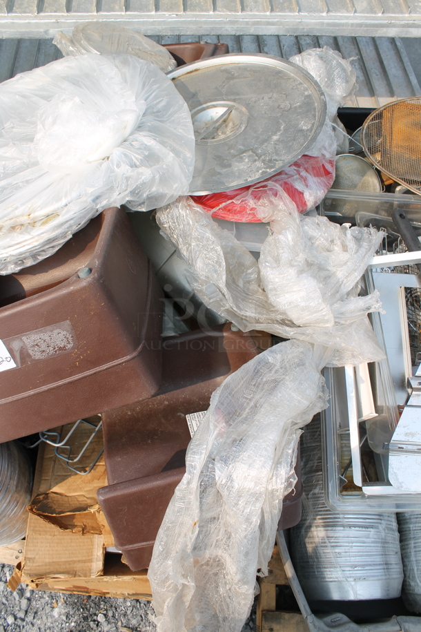 ALL ONE MONEY! Lot of Booster Seats, Cake Pans, Lids, Wood Pallet AND MORE!  - Image 6 of 6