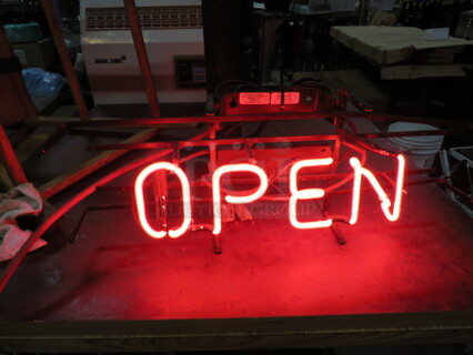 One WORKING 25X9 Neon OPEN Sign.
