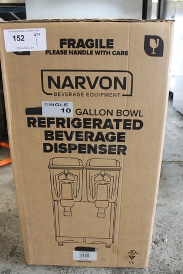 BRAND NEW IN BOX! Narvon MEGA 140S 378D10G1 Stainless Steel Commercial Single 10 Gallon Bowl Refrigerated Beverage Dispenser. 120 Volts, 1 Phase. Tested and Working! - Image 5 of 7