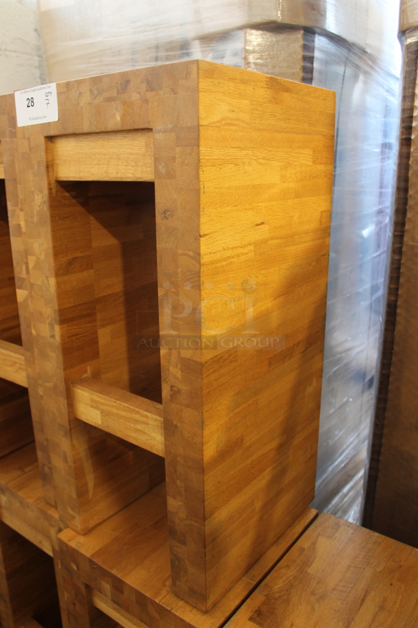 7 Butcher Block Slim Line Tables. 7 Times Your BId! - Image 3 of 3
