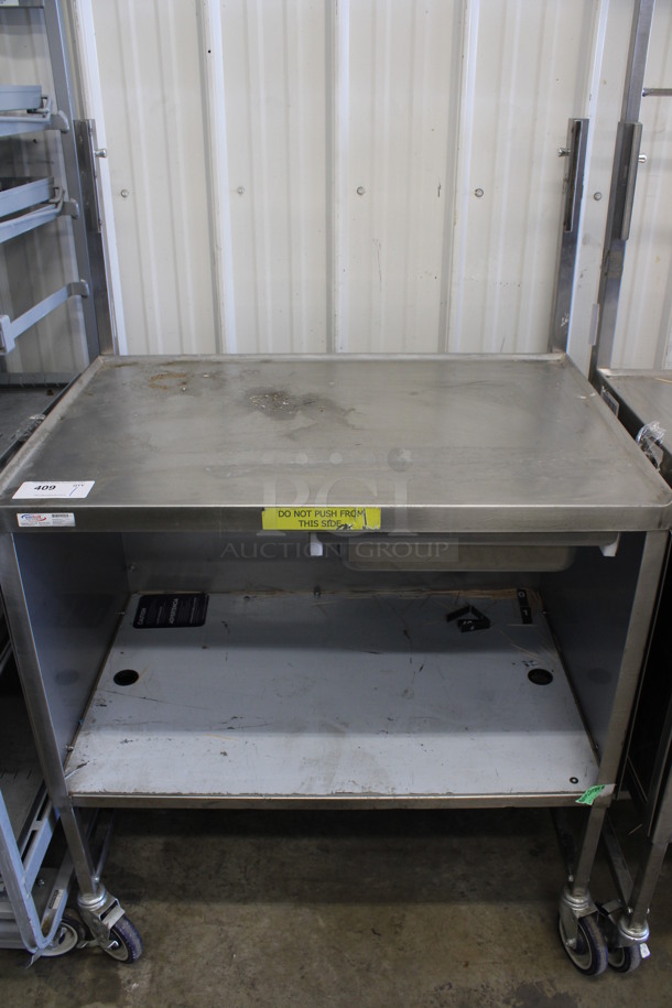 Winholt Stainless Steel Commercial Portable Table Work Station w/ Drawer and Under Shelf on Commercial Casters. 36x28x54