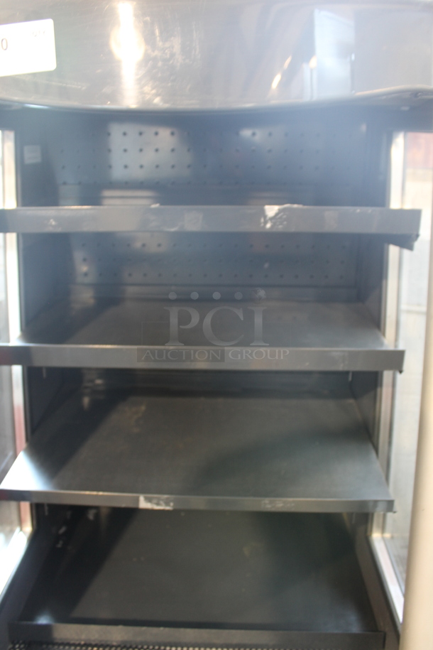 AHT Commercial Electric Vertical Open Air Cooler With 4 Shelves, Gray. 120V, 1 Phase. Cannot Test - Unit Needs New Power Cord
 - Image 2 of 8