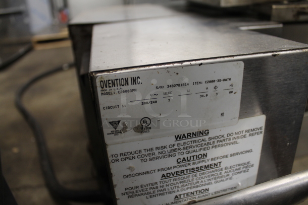 Ovention C20003PH Stainless Steel Commercial Electric Powered Conveyor Pizza Oven. 208/240 Volts, 3 Phase. - Image 8 of 9