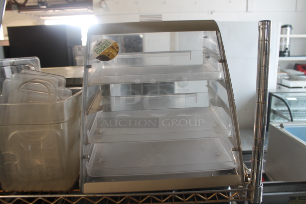 ALL ONE MONEY! Lot of 3 Tiers Worth of Various Items Including Poly Cookie Merchandiser, Drop In Bins and Printer. Does Not Include Shelving Unit.  - Image 5 of 11