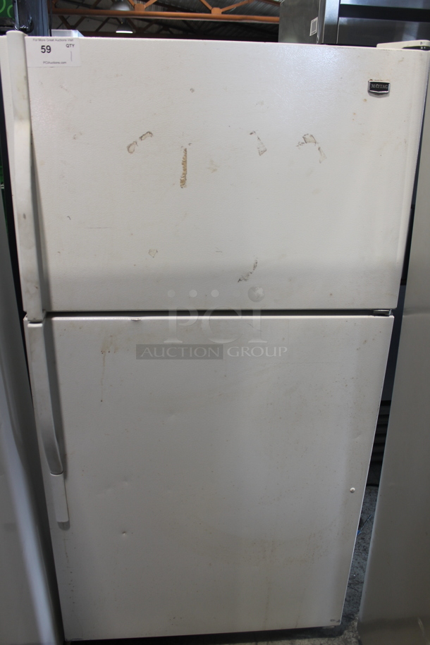 Maytag M1TXEGMYW01 Metal Cooler Freezer Combo. 115 Volts, 1 Phase. Tested and Powers On But Does Not Get Cold - Image 1 of 7