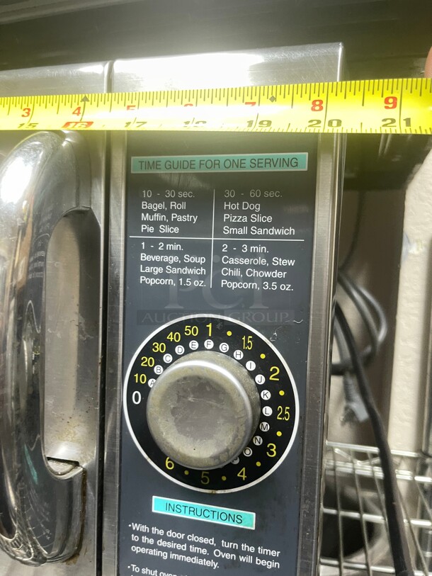 Working! Sharp R-21LCFS 1000w Commercial Microwave w/ Dial Control, 120v NSF Tested and Working!  - Image 6 of 8