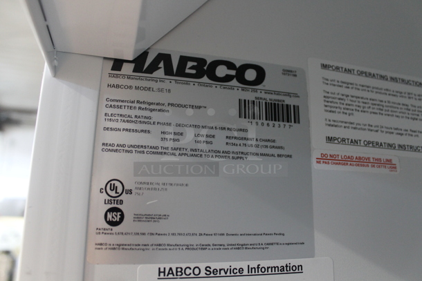 Habco SE18 Metal Commercial Single Door Reach In Cooler Merchandiser w/ Poly Coated Racks. 115 Volts, 1 Phase. Tested and Working! - Image 5 of 5