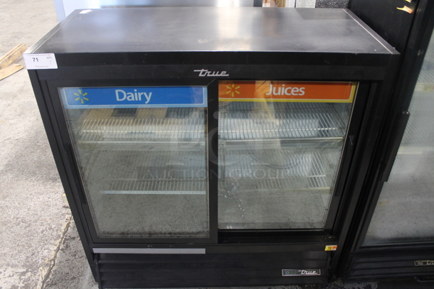 2016 True GDM-41SL-48-HC-LD Metal Commercial 2 Door Reach In Cooler Merchandiser w/ Poly Coated Racks. 115 Volts, 1 Phase. Tested and Working! - Image 1 of 4