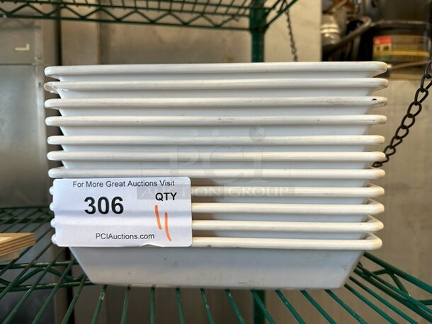 ALL ONE MONEY! Lot of 11 White Poly Plates. - Image 2 of 3