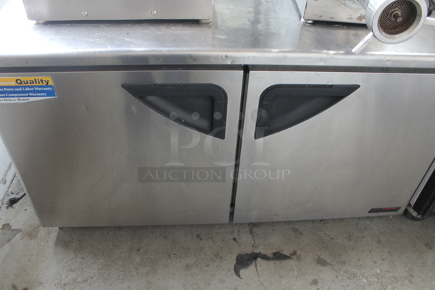 Turbo Air TUR-60SD Stainless Steel Commercial Undercounter Cooler on Commercial Casters. 115 Volts, 1 Phase. Tested and Powers On But Does Not Get Cold - Image 2 of 6