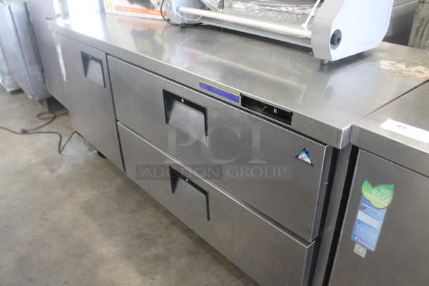 Everest ETBR3-D2 Stainless Steel Commercial 2 Drawer and 1 Door Chef Base on Commercial Casters. 115 Volts, 1 Phase. Tested and Working! - Image 3 of 7