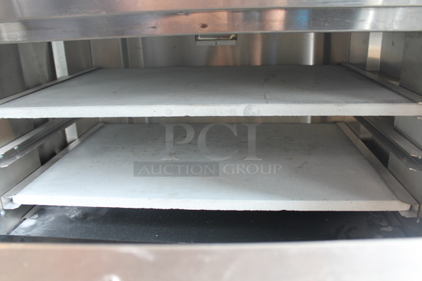 Sierra Stainless Steel Commercial Countertop Gas Powered Pizza Oven w/ Cooking Stones and Thermostatic Controls. - Image 7 of 11