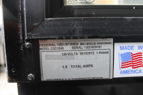 Federal CGD5948 Metal Commercial Floor Style Dry Display Case Merchandiser. 120 Volts, 1 Phase - Image 7 of 7