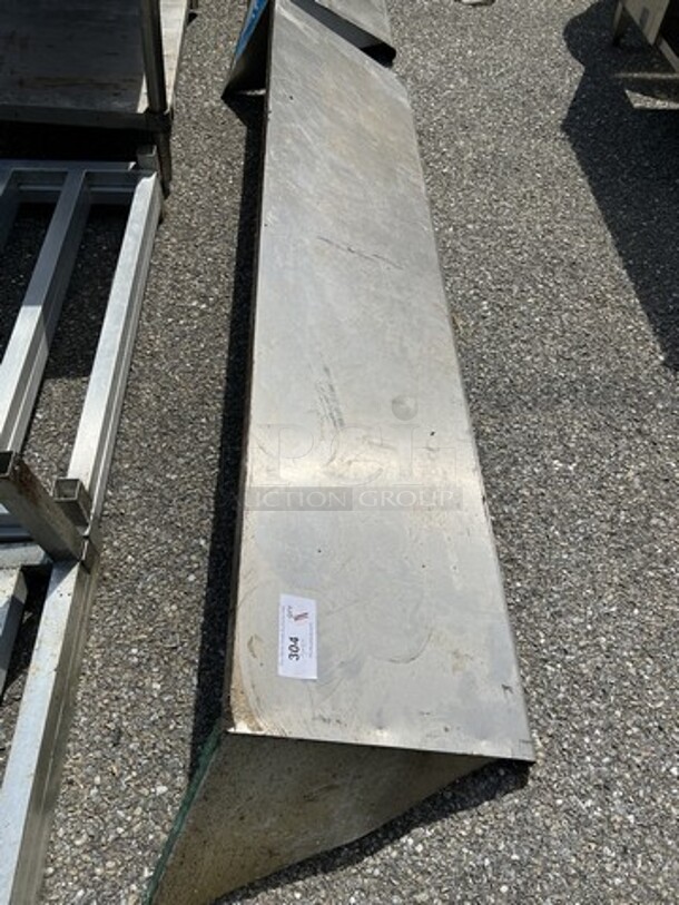 Stainless Steel Shelf w/ Wall Mount Brackets. 72x18x14 - Image 3 of 3