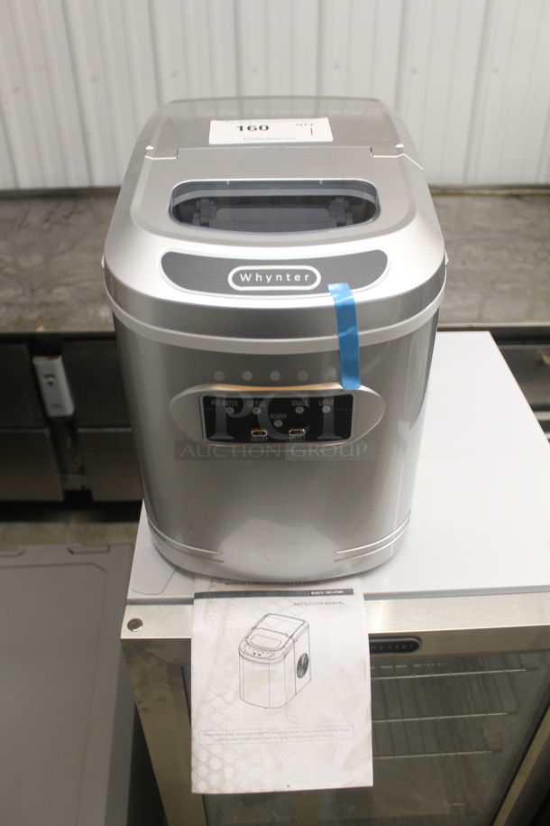 BRAND NEW SCRATCH AND DENT! Whynter IMC-270MS Stainless Steel Compact Portable Ice Maker With Scooper. 115V, 1 Phase. Tested And Working!  - Image 1 of 5