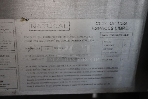 Copper Tree Stainless Steel Commercial Countertop Natural Gas Powered Flat Top Griddle. - Image 6 of 6