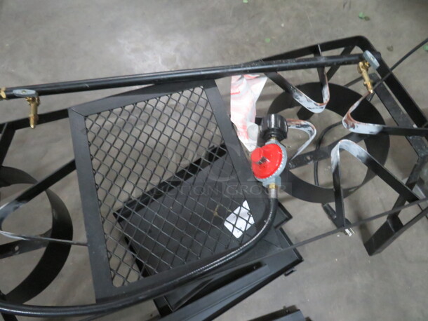One Metal Propane Dual Burner. 35X13X12 - Image 2 of 2