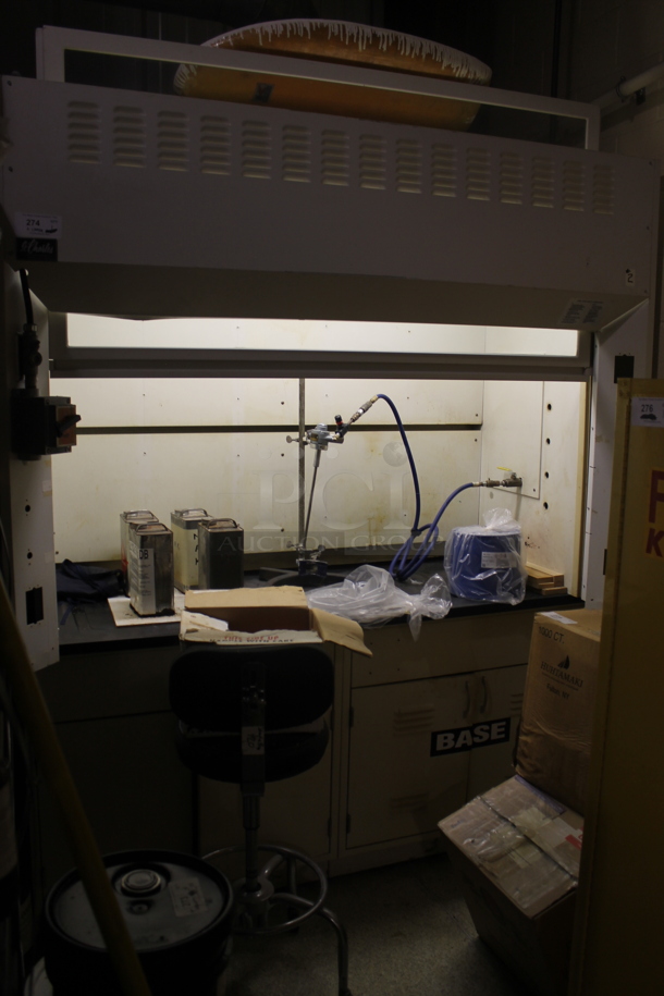 ALL ONE MONEY! Lot of Counter, White Metal Hood and Chair. BUYER MUST REMOVE. - Image 2 of 9