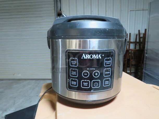 One Aroma Rice Cooker. Model# ARC-150SB. 120 Volt.