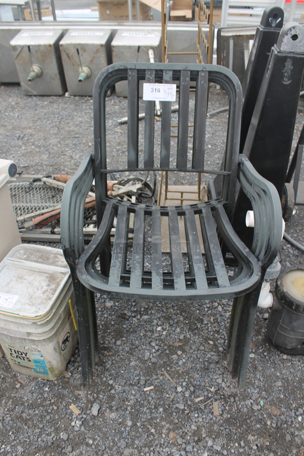 4 Black Metal Outdoor Patio Chairs w/ Arm Rests. 4 Times Your Bid!
