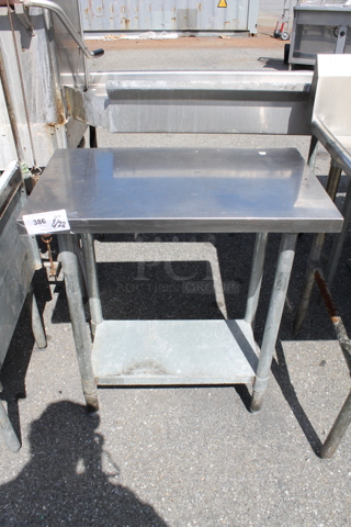 Stainless Steel Commercial Table w/ Metal Under Shelf.