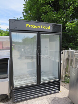 One True 2 Door Glass Display Freezer With 8 Racks. Model# GDM-49F-LD. 115/208-230 Volt. 1 Phase. 53.5X30X79.