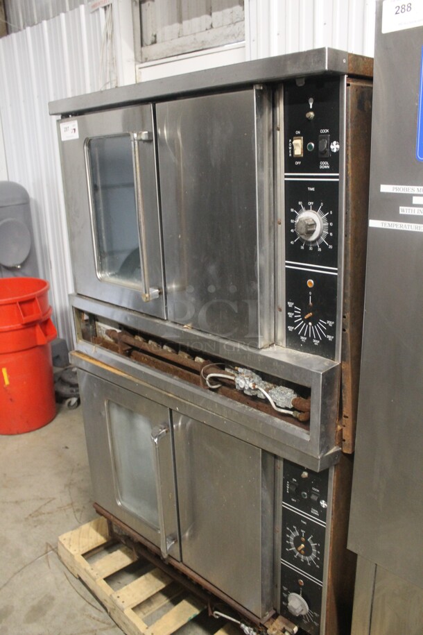 Commercial Stainless Steel Natural Gas Powered Double Stack Gas Convection Ovens. 2 Times Your Bid!  - Image 3 of 10