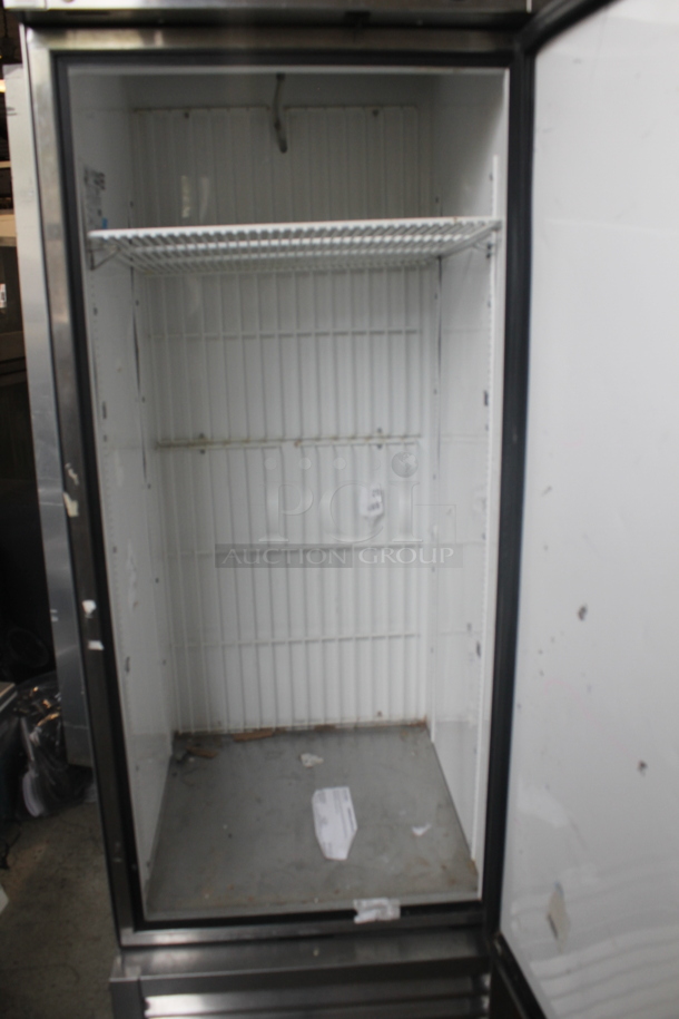 2013 True T-23F Commercial Stainless Steel Single Door Reach In Freezer With Polycoated Shelves On Commercial Casters. 115V, 1 Phase. Tested and Working! - Image 4 of 5